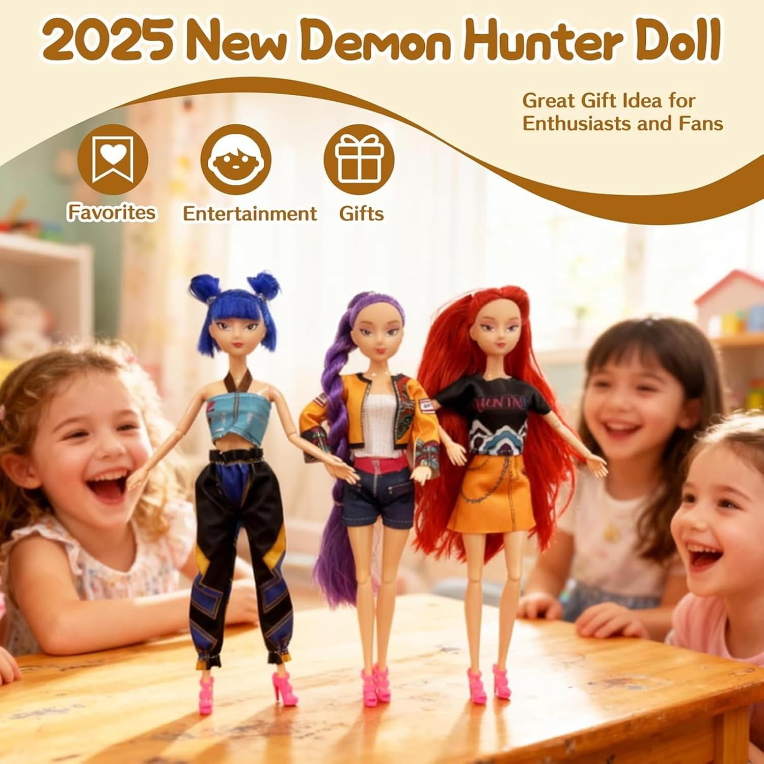 Figura de Demon Rumi-Mira-Zoey Hunter, Figura móvil de Demon con Brazos y piernas, Figuras de 30 cm de animación, para coleccionar y Regalo para Fans. - Image 7