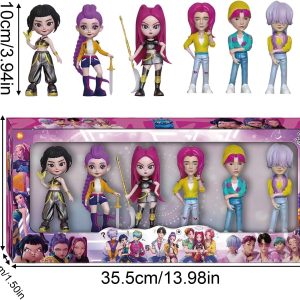 Genérico Set de Figuras Huntrix 6 Piezas – Muñecas Anime KKPop de Colección de De-Mon en PVC, Juguetes de Decoración para Regalo Original a Niños y Fans (#B)
