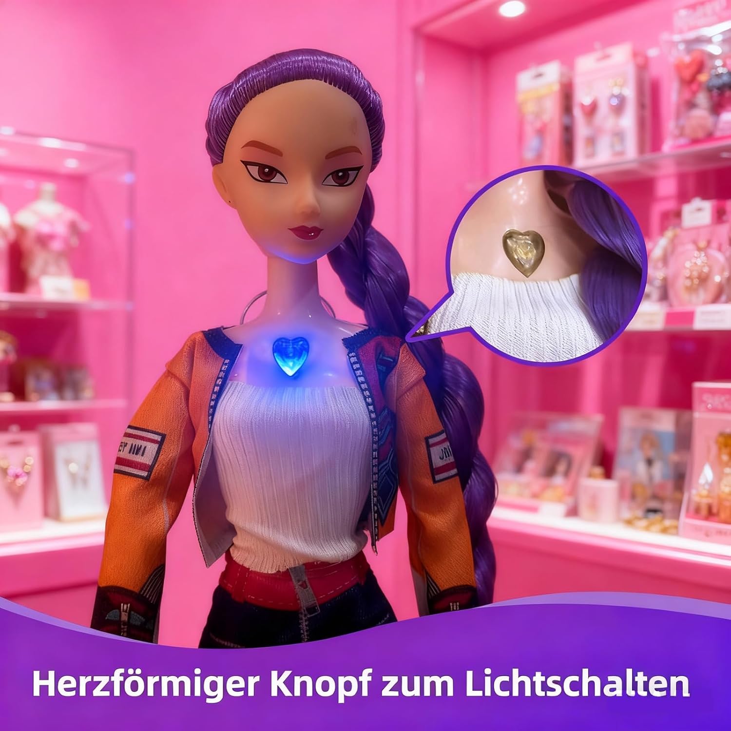 𝐊-𝐏0𝐏 𝐃emon 𝐇unters Figurita de 3 Piezas,K Pop Demon Muñecas,Figura de Rumi/Mira/Zoey de 30 cm con Ropa y Accesorios,Brazos y Piernas Móviles, para Coleccionar y Regalar a Fans (Versión Musical) - Image 8