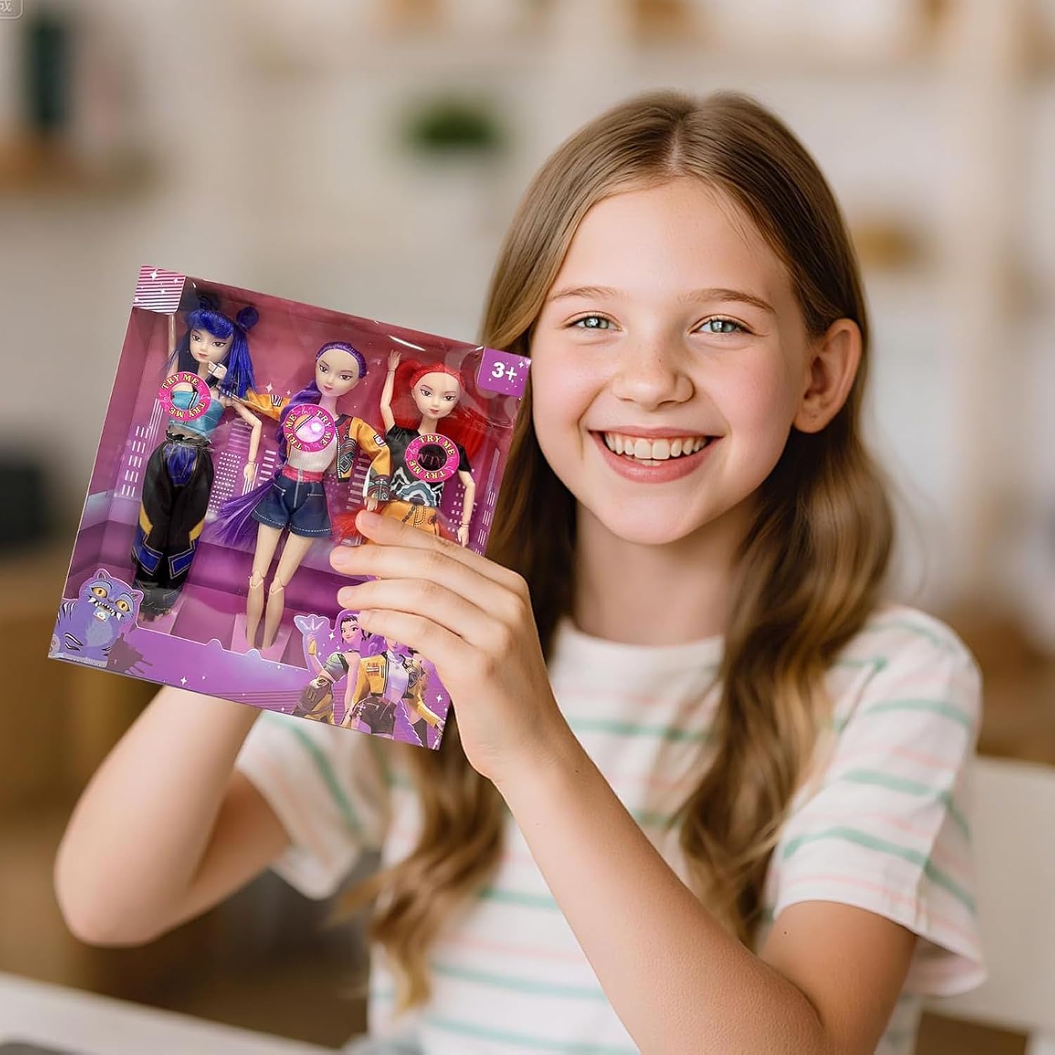 𝐊-𝐏0𝐏 𝐃emon 𝐇unters Figurita de 3 Piezas,K Pop Demon Muñecas,Figura de Rumi/Mira/Zoey de 30 cm con Ropa y Accesorios,Brazos y Piernas Móviles, para Coleccionar y Regalar a Fans (Versión Musical) - Image 9