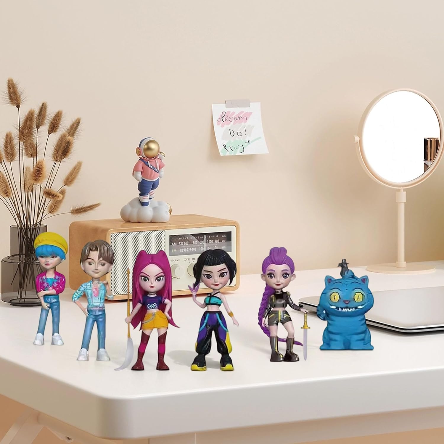 Genérico Set de Figuras Huntrix 6 Piezas – Muñecas Anime KKPop de Colección de De-Mon en PVC, Juguetes de Decoración para Regalo Original a Niños y Fans (#A) - Image 5