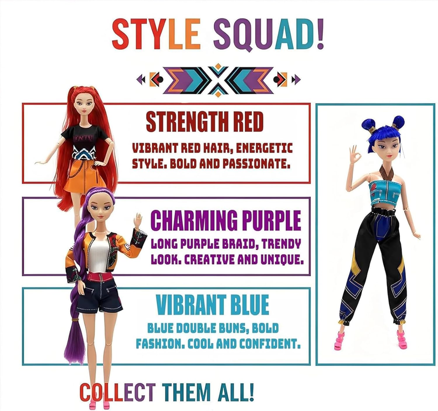 𝐊-𝐏0𝐏 𝐃emon 𝐇unters Figurita de 3 Piezas,K Pop Demon Muñecas,Figura de Rumi/Mira/Zoey de 30 cm con Ropa y Accesorios,Brazos y Piernas Móviles, para Coleccionar y Regalar a Fans (Sin música) - Image 6