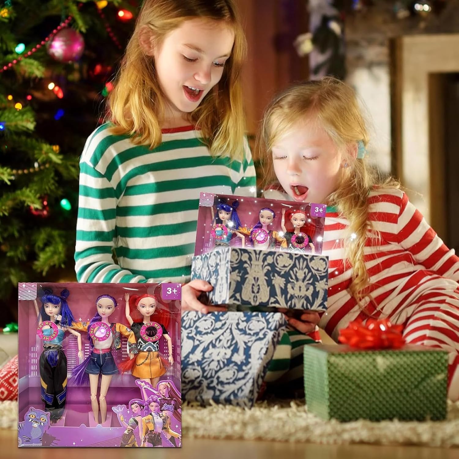 𝐊-𝐏0𝐏 𝐃emon 𝐇unters Figurita de 3 Piezas,K Pop Demon Muñecas,Figura de Rumi/Mira/Zoey de 30 cm con Ropa y Accesorios,Brazos y Piernas Móviles, para Coleccionar y Regalar a Fans (Versión Musical) - Image 4